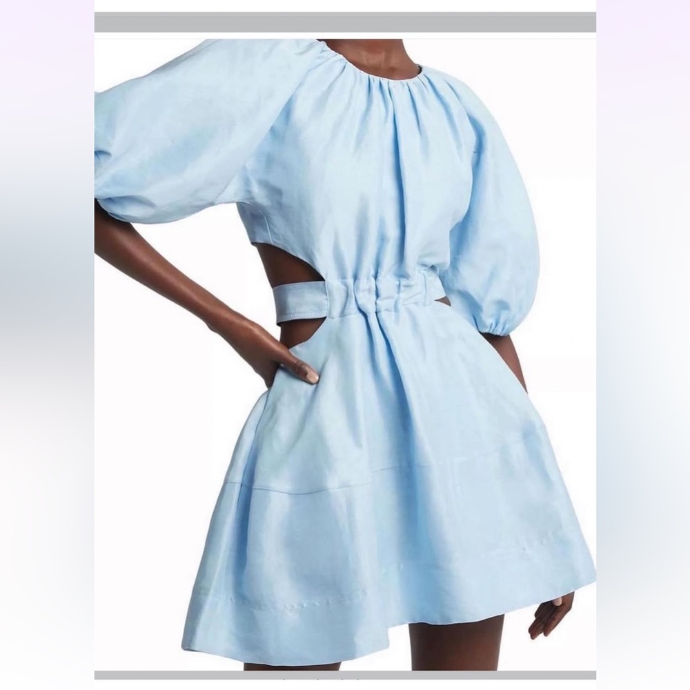 Aje Light Blue Mini Dress with Cut-Outs